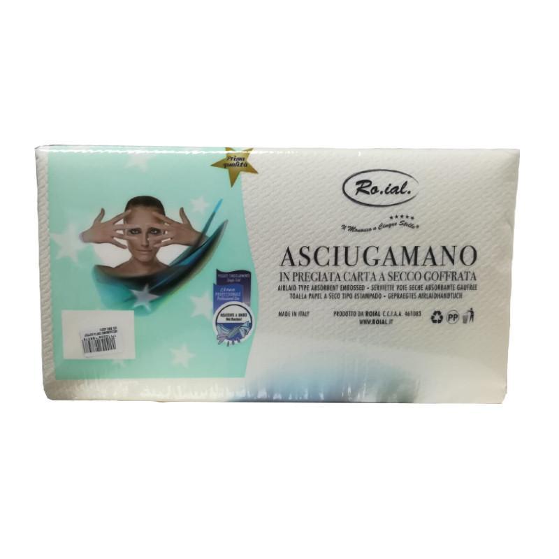 Roial Asciugamano Monouso Piegato Carta Goffrato Cm40x70