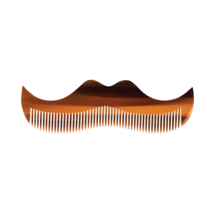 Pettine baffi moustache amber