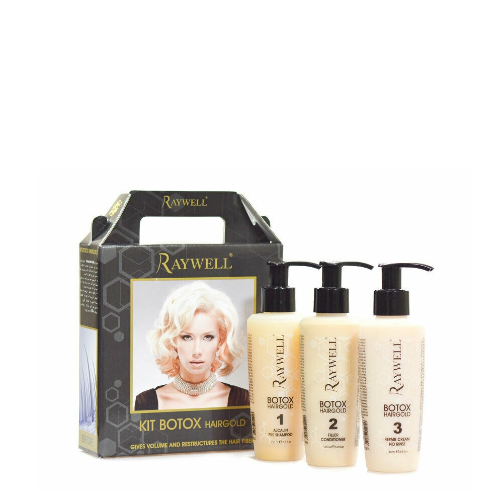 Raywell Kit Botox Hair Gold Filler Effect