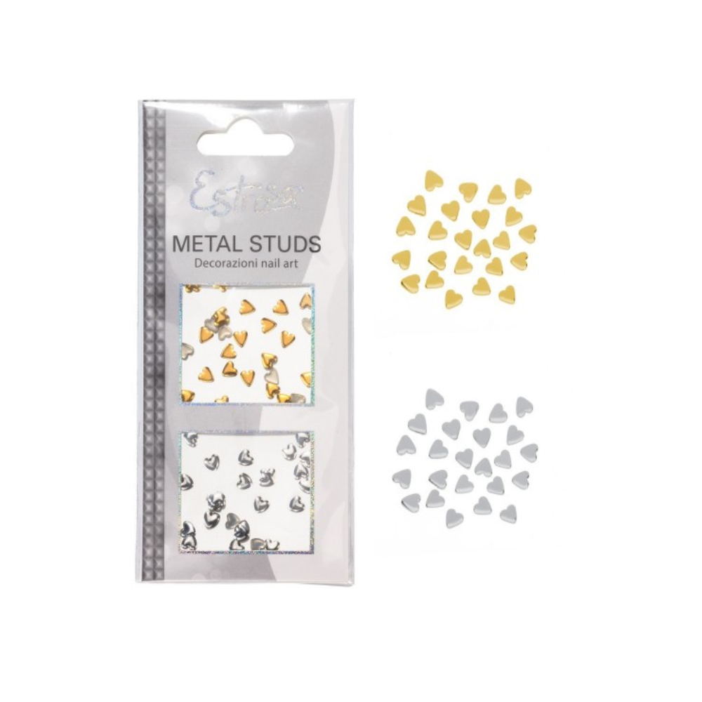 Estrosa Heart 4 mm Borchie Metal Studs