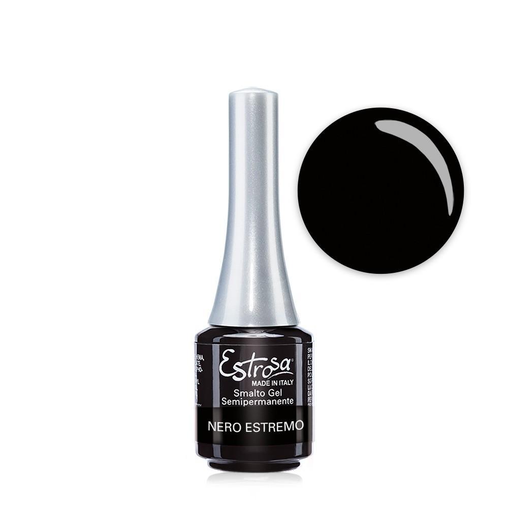 Estrosa Smalto Gel Semipermanente Mini 7ML Nero Estremo