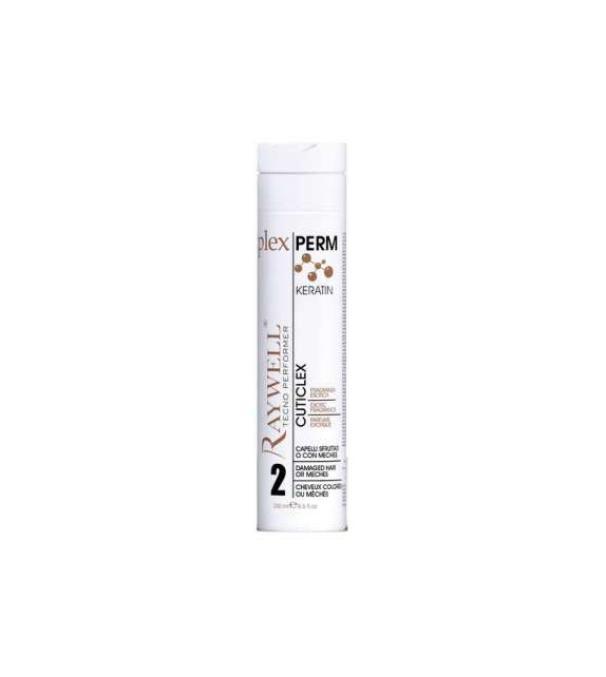 Raywell Permanente Plex Perm Cuticlex 250ml 2 Capelli Sfruttati o Con Meches