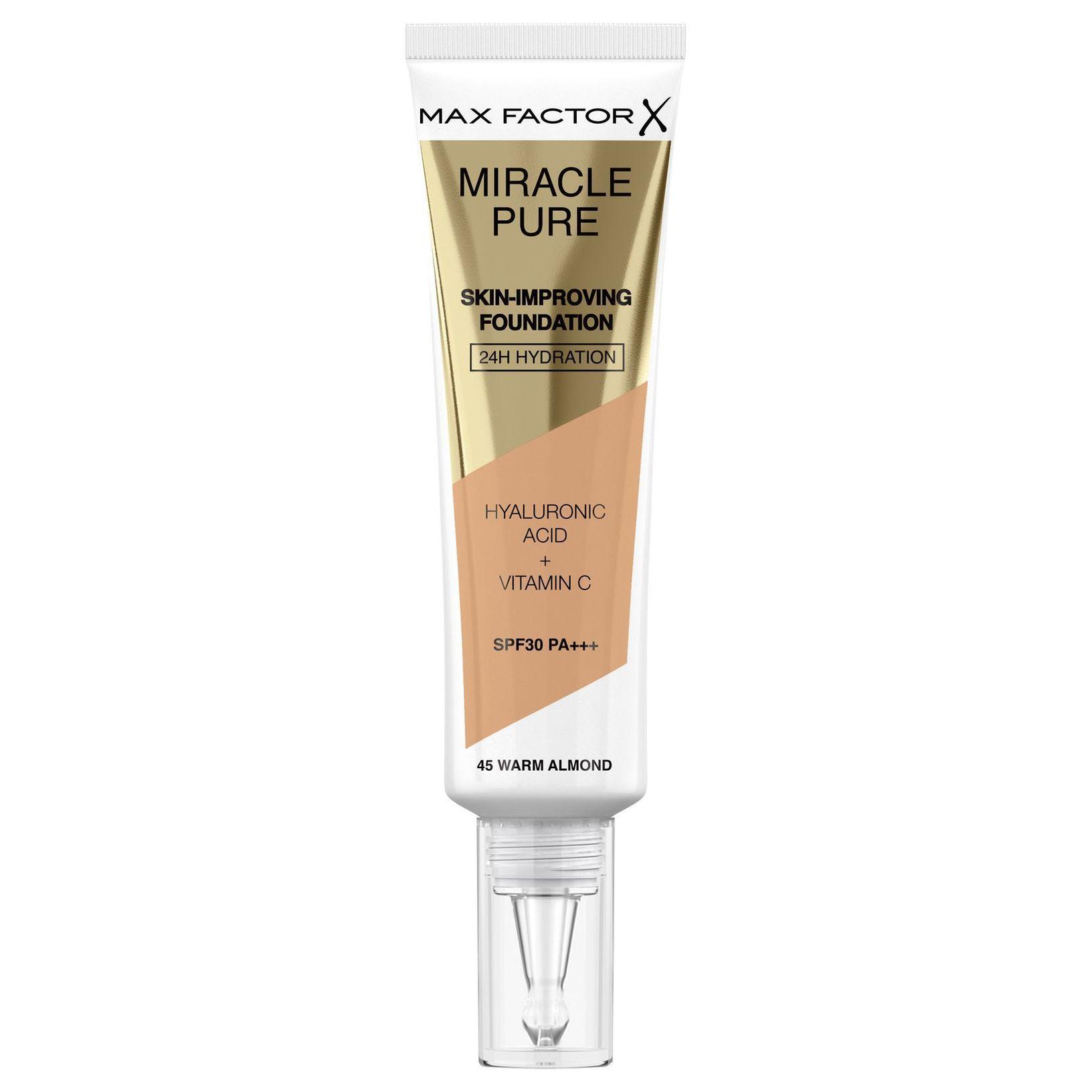 Max Factor Fondotinta Miracle Pure N.45 Warm Almond