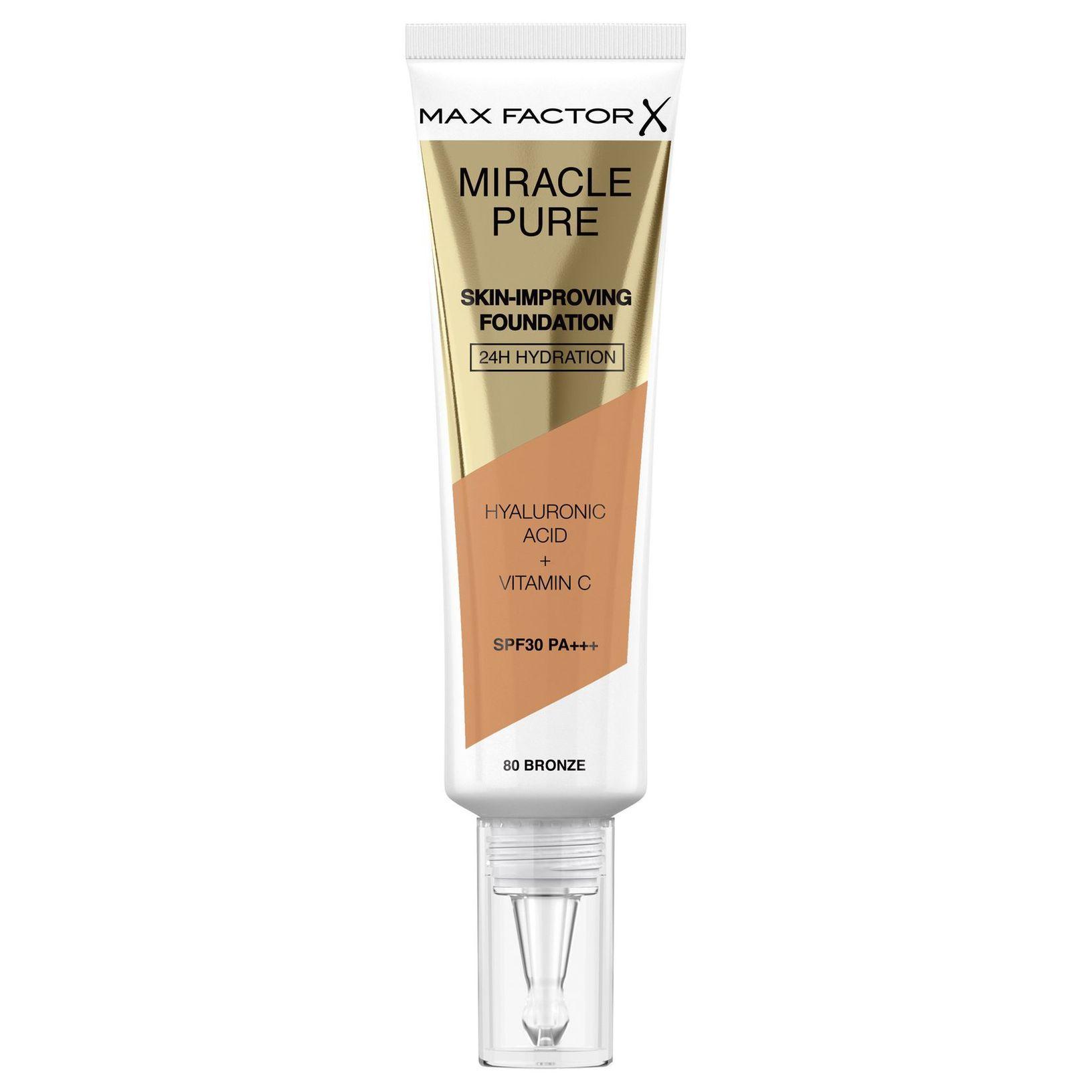 Max Factor Fondotinta Miracle Pure N.80 Bronze