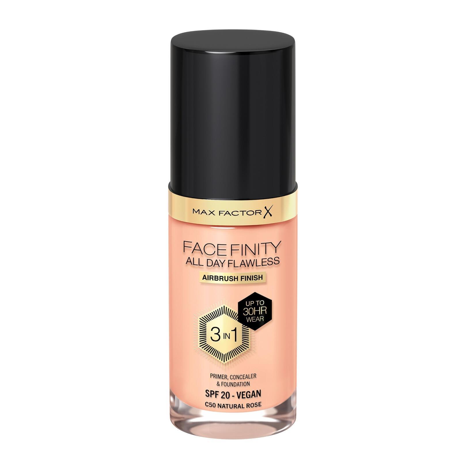 Max Factor Fondotinta All Day Flawless 3 IN 1 N.50 Natural Rose