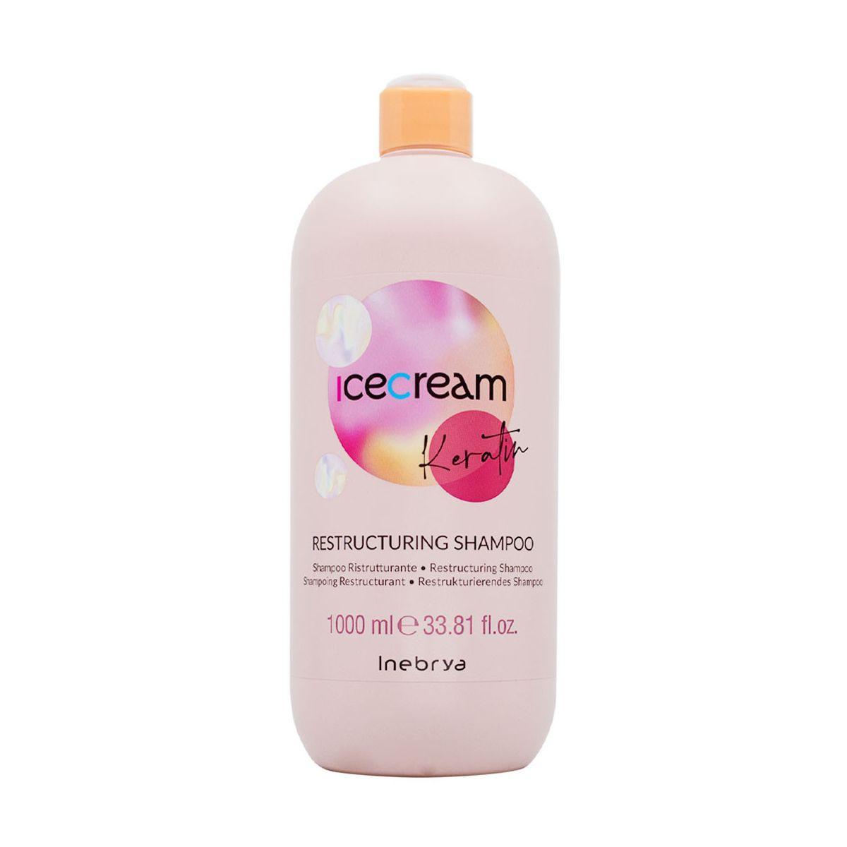 Inebrya Ice Cream Keratin Restructuring Shampoo Ristrutturante 1000 ML