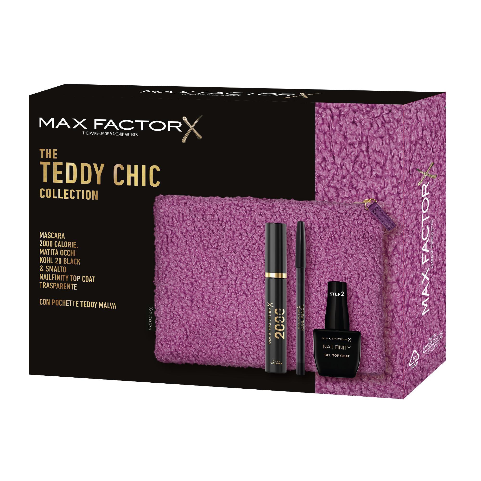 Max Factor Conf. Mascara 2000 Calorie + Matita + Smalto Nailfinity + Pochette XFV005424