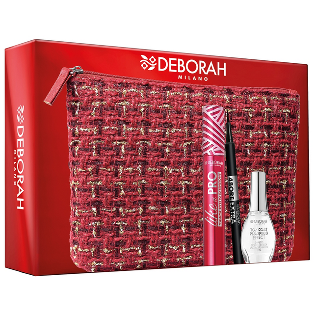 Deborah Pochette Rossa Foderata Mascara + Matita + Struccante