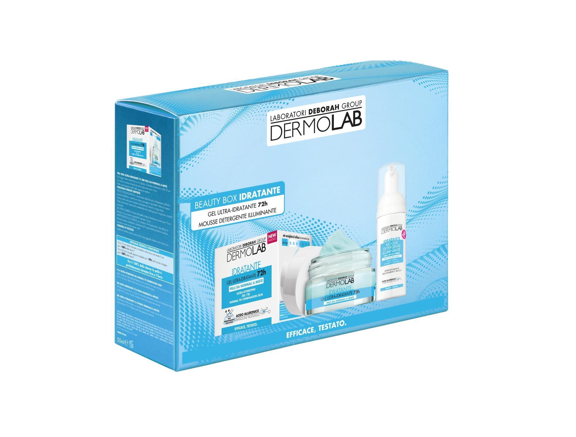 Dermolab Beauty Box Idratante Gel Ultra Idratante 72 Ore + Mousse 45 ML