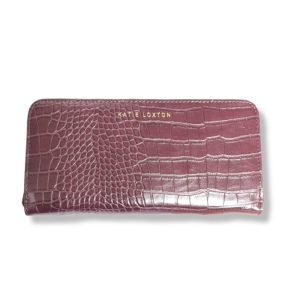 Portafogli faux croc purse wine