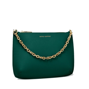 Borsa astrid chain clutch green