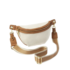 Borsa capri canvass belt bag tan off white