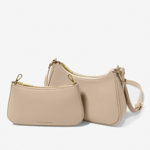 Borsa aria scoop crossbody bag light taupe