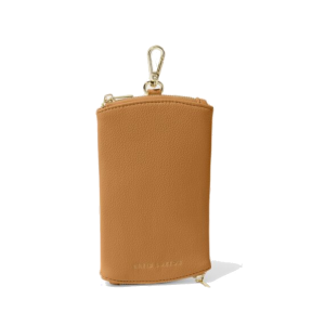 Clip on sunglasses case tan