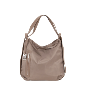 Borsa/zaino in nylon taupe