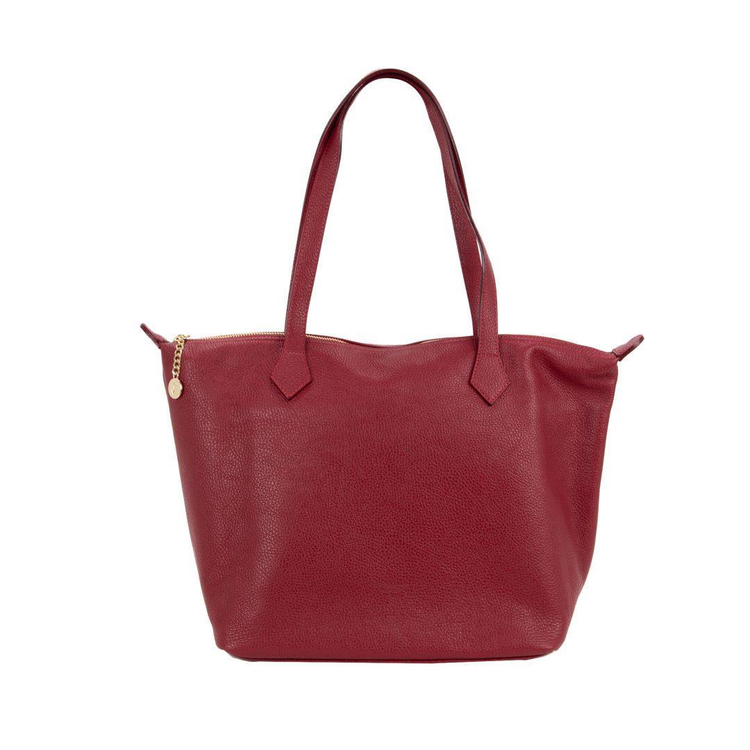 Pelletteria Veneta Shopper In Pelle Rubino