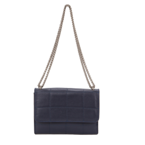 Tracollina in pelle navy