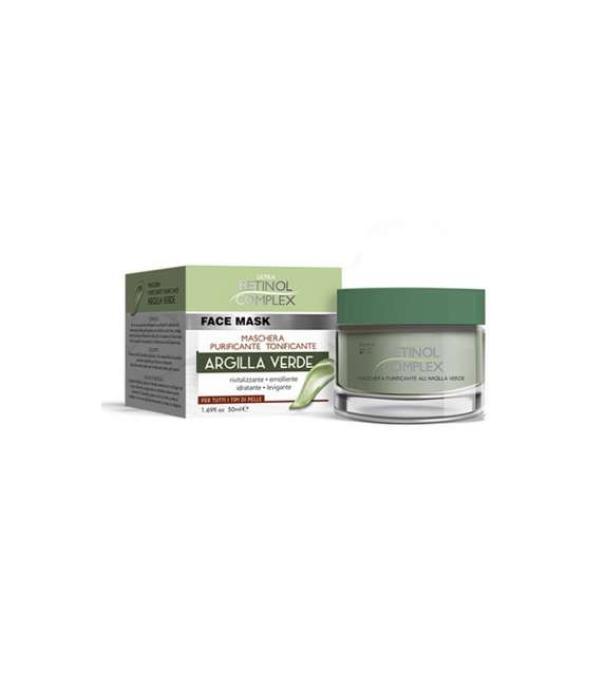 Retinol Complex Maschera Viso Purificante Tonificante Argilla Verde 50ML 205