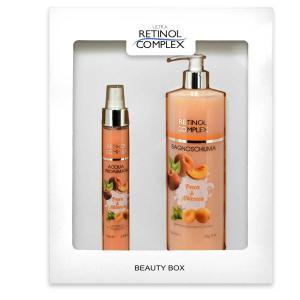 Retinol complex beauty box bagnoschiuma 500ml + acqua profumata 75ml pesca e albicocca