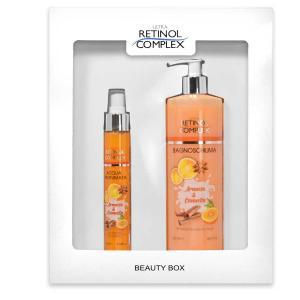 Retinol complex beauty box bagnoschiuma 500ml + acqua profumata 75ml arancia e cannella