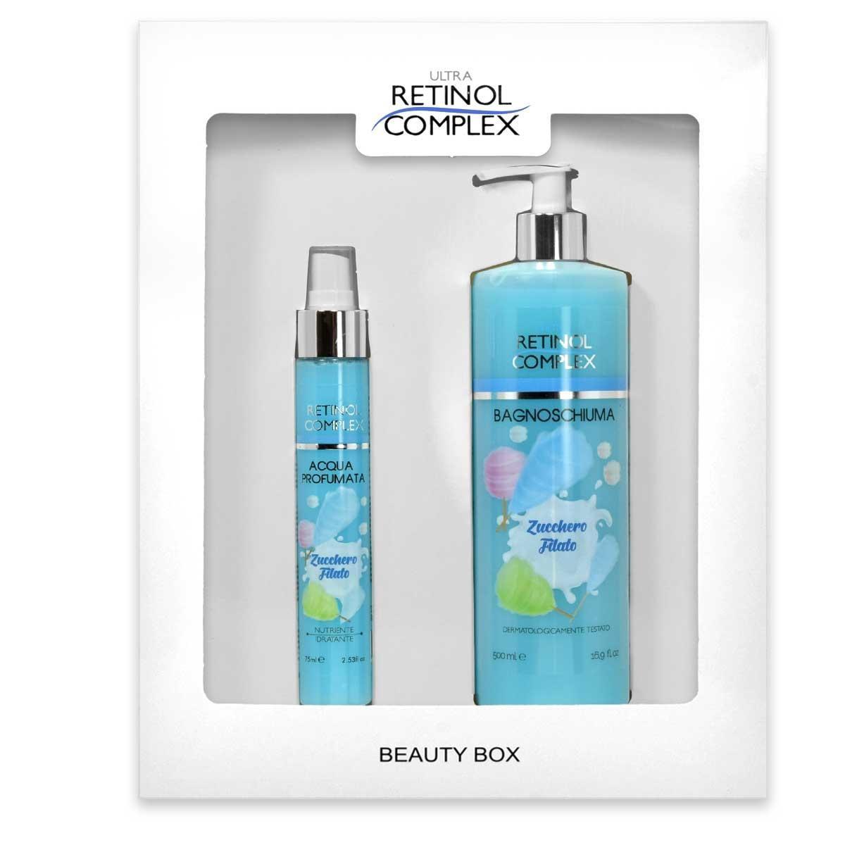 Retinol Complex Beauty Box Bagnoschiuma 500ML + Acqua Profumata 75ML Zucchero Filato