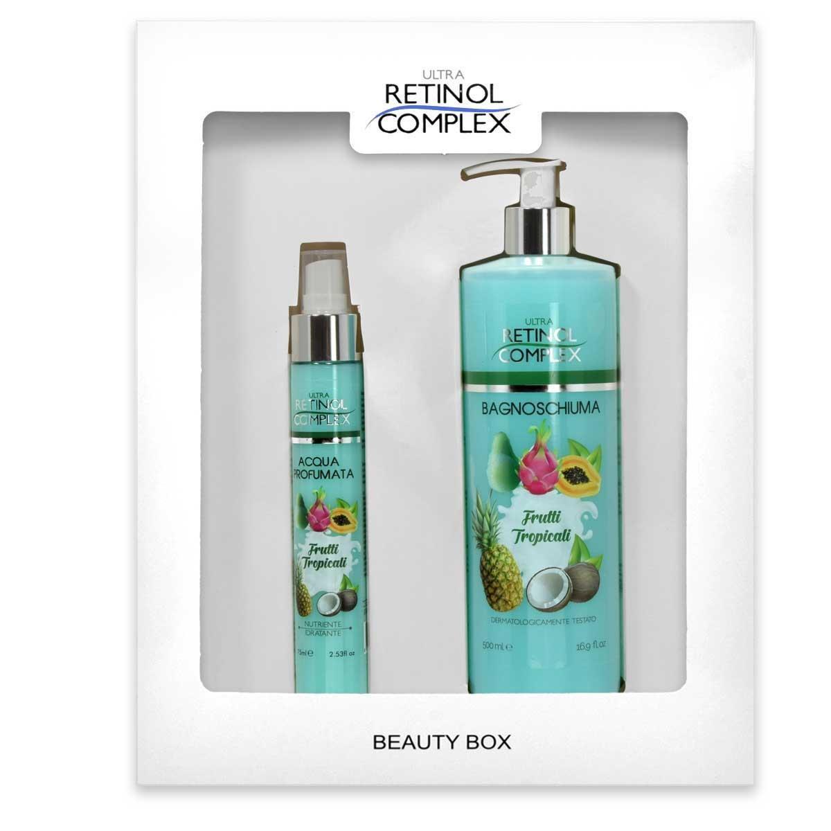 Retinol Complex Beauty Box Bagnoschiuma 500ML + Acqua Profumata 75ML Frutti Tropicali