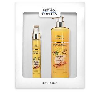 Retinol complex beauty box bagnoschiuma 500ml + acqua profumata 75ml vaniglia e cannella