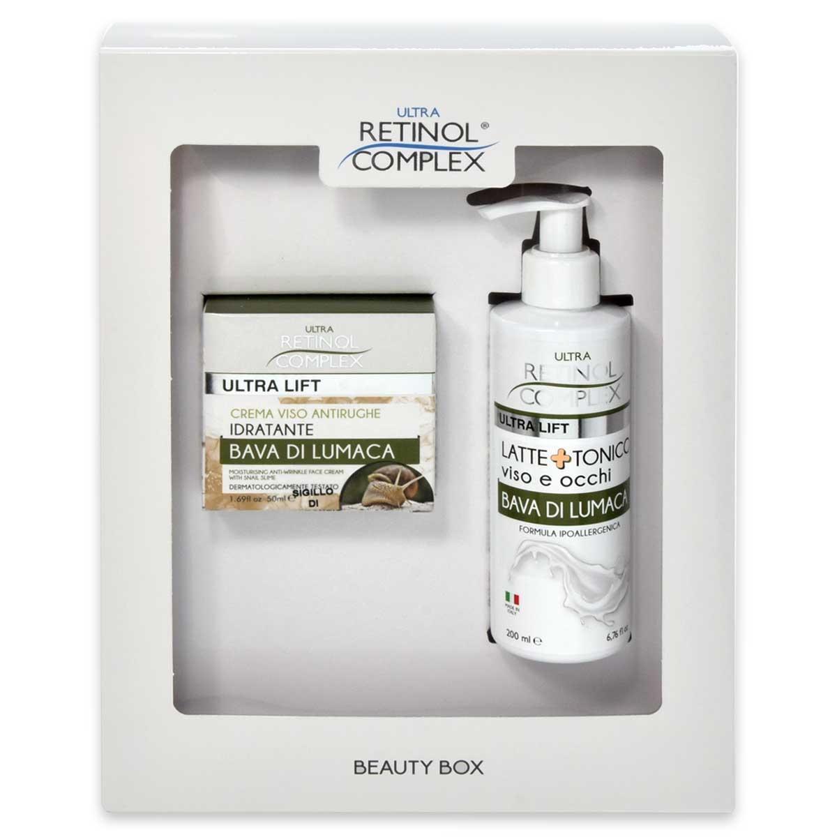 Retinol Complex Beauty Box Conf. Crema Viso Bava Di Lumaca 50ML + Latte Detergente 200ML