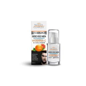 Retinol complex siero viso men antiage vitamina c e collagene 30ml 255