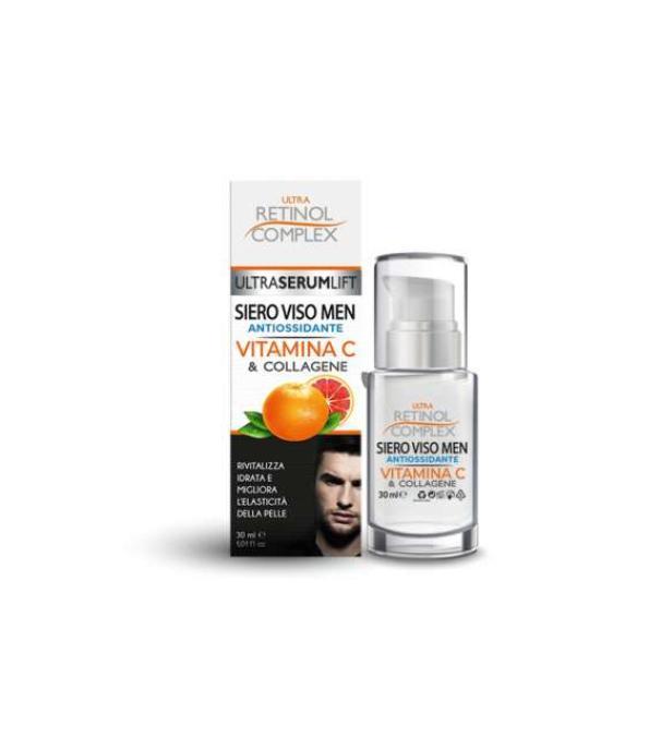 Retinol Complex Siero Viso Men Antiage Vitamina C E Collagene 30ML 255